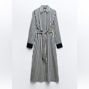 Zara - Striped Midi Shirtdress - NWT - Size Small
